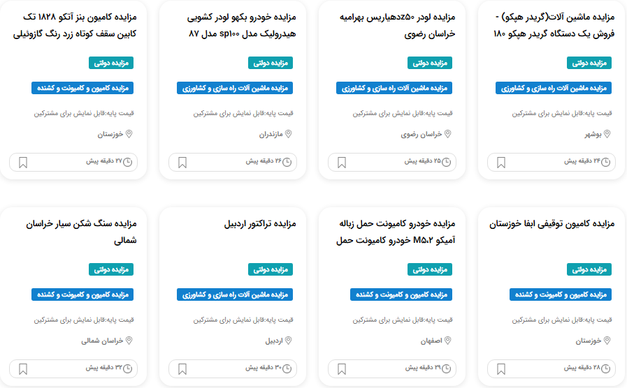 مدارک مورد نیاز برای خرید خودرو از مزایده