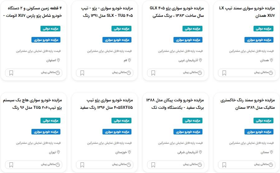 نحوه قیمت دادن در مزایده