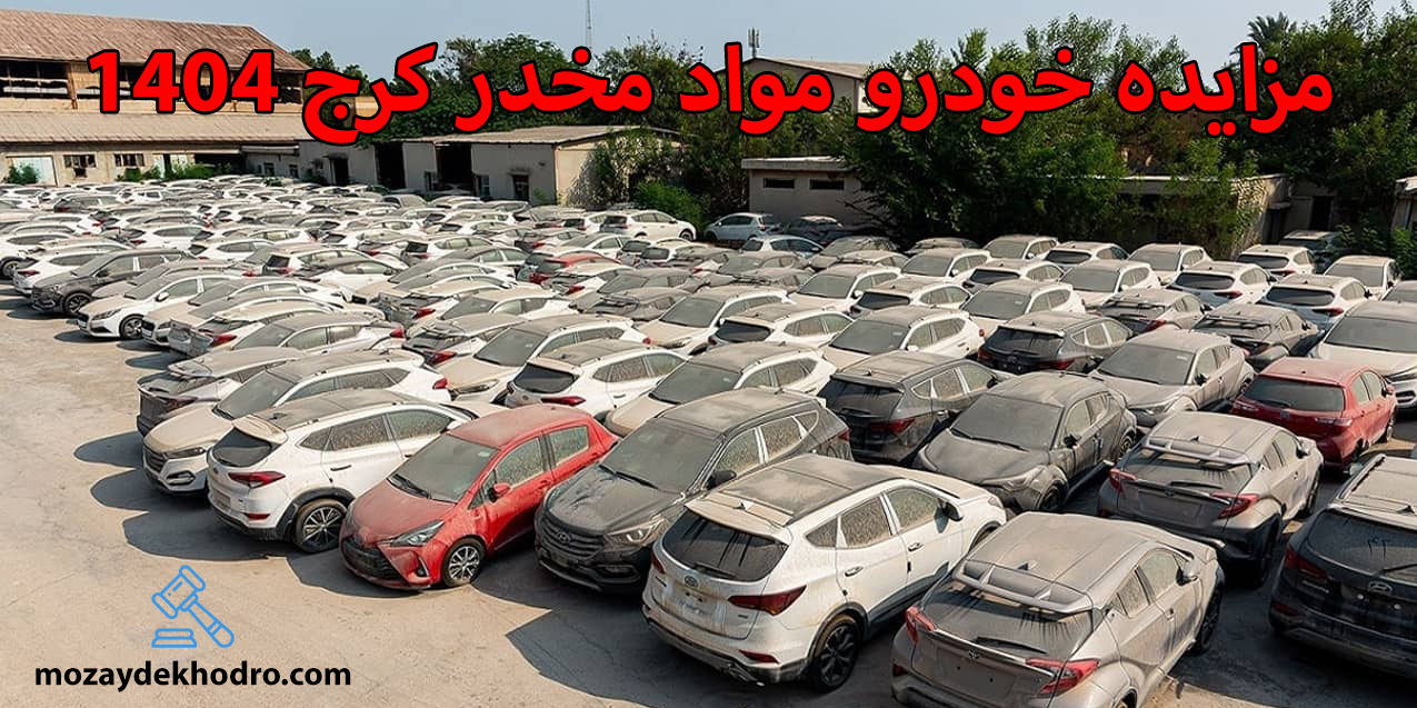 مزایده خودرو مواد مخدر کرج 1404