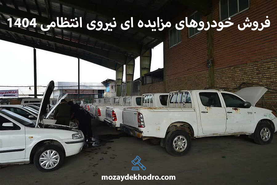 فروش خودروهای مزایده ای نیروی انتظامی 1404