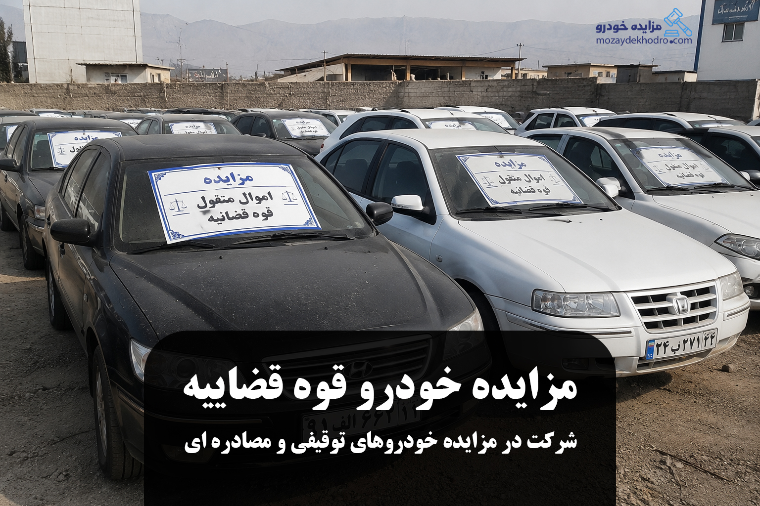 مزایده خودرو قوه قضاییه؛ شرکت در مزایده خودروهای توقیفی و مصادره ای