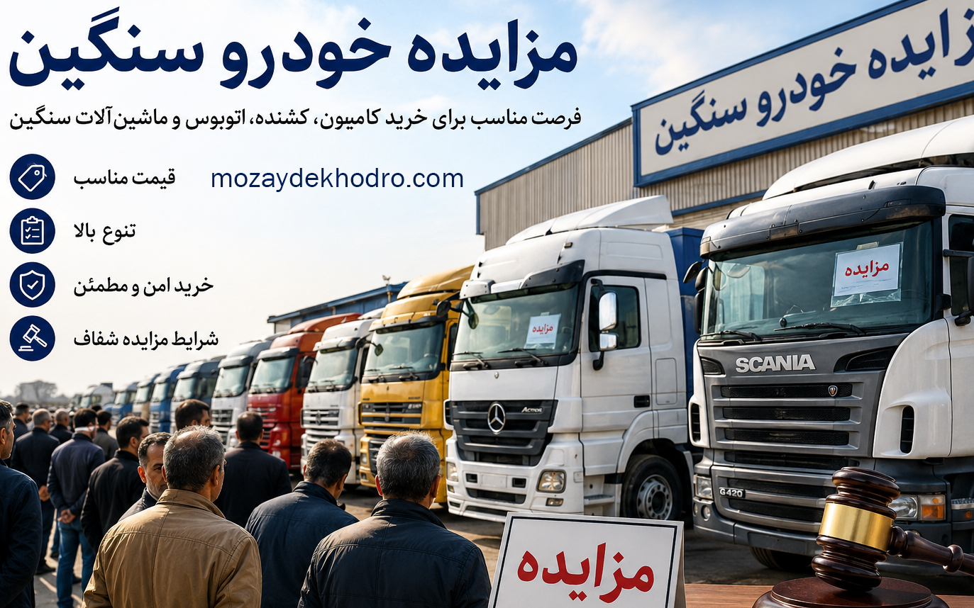 مزایده خودرو سنگین؛ بررسی نکات مهم شرکت در مزایده 1405
