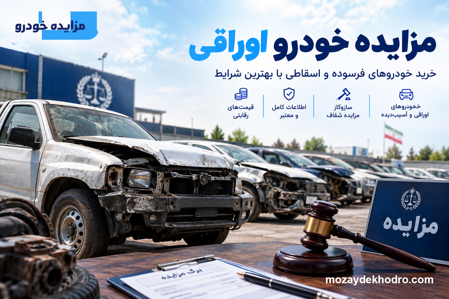 مزایده خودرو اوراقی؛ راهنمای کامل خرید خودروهای فرسوده و اسقاطی