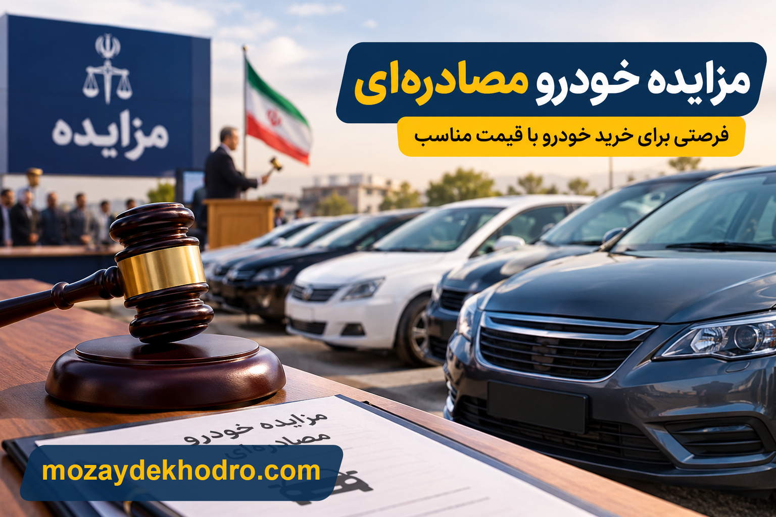 مزایده خودرو مصادره‌ای؛ راهنمای کامل خرید خودروهای مصادره‌شده