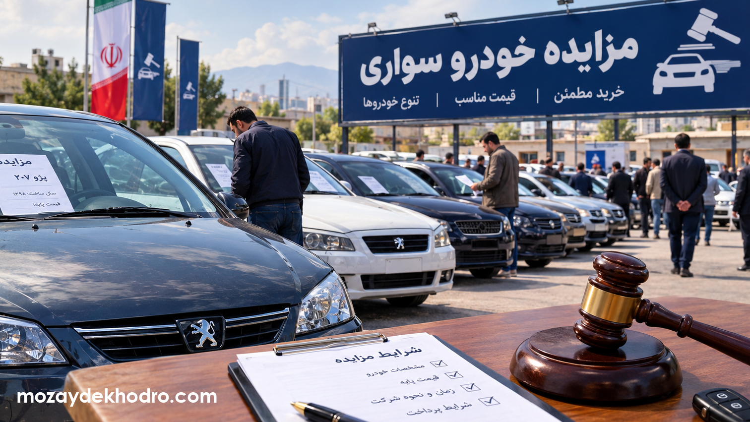 مزایده خودرو سواری؛ راهنمای کامل خرید خودروهای سواری از مزایده