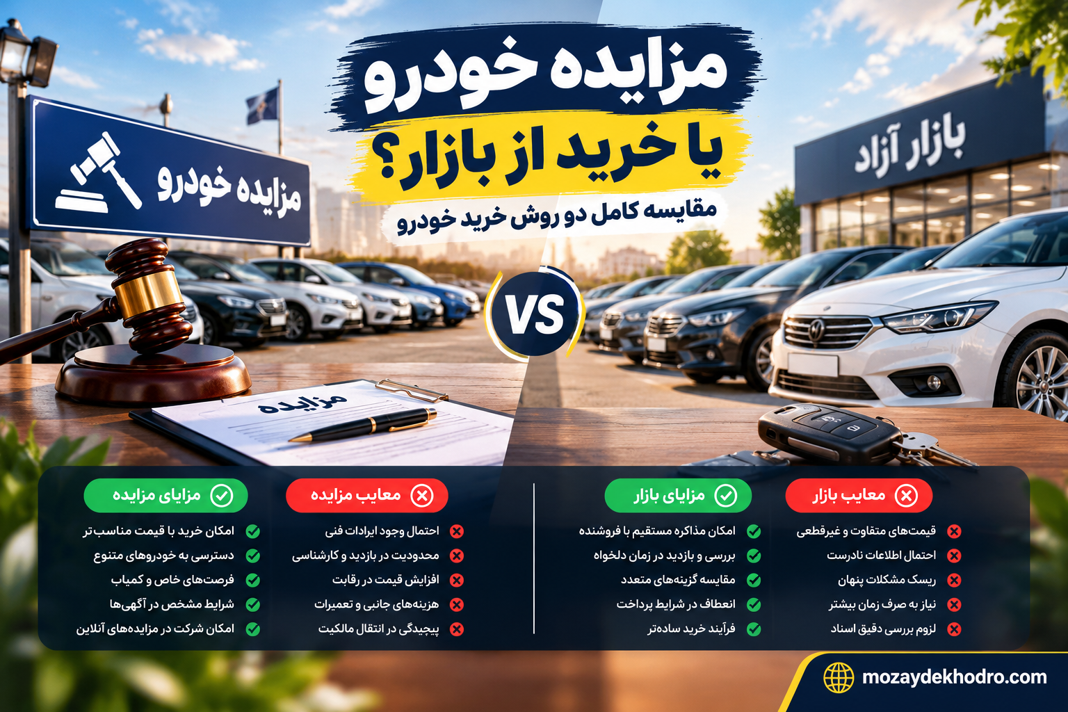 مزایده خودرو یا خرید خودرو از بازار؟